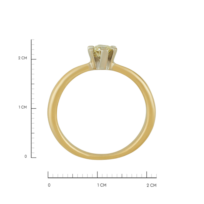 Кольцо из золота 585 пробы c бриллиантом, Л 2508 8448 за 64720