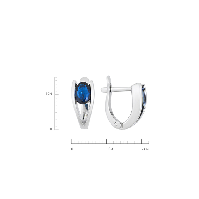 Серьги из золота 585 пробы c сапфирами, К 0000 3781 за 57400