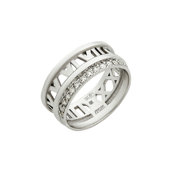 Кольцо из золота 585 пробы c бриллиантами