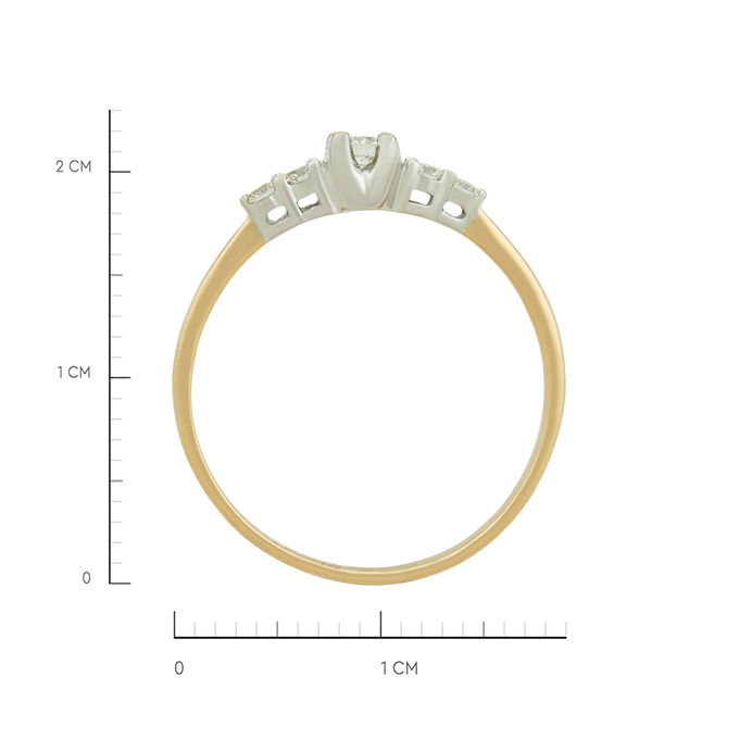 Кольцо из золота 585 пробы c бриллиантами, Л 4710 6411 за 23200