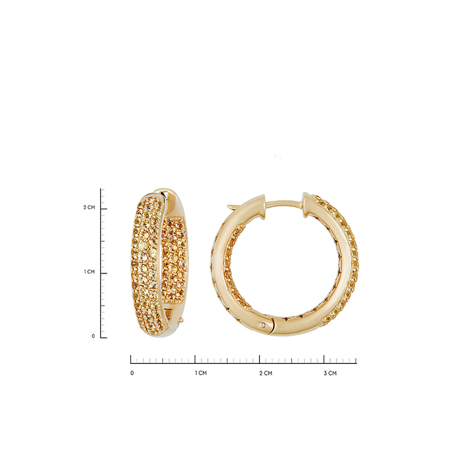 Серьги из золота 585 пробы c цвет. сапфирами