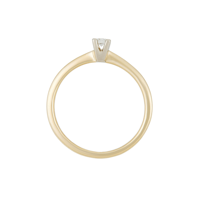 Кольцо из золота 585 пробы c бриллиантом, Л 5104 0728 за 30000