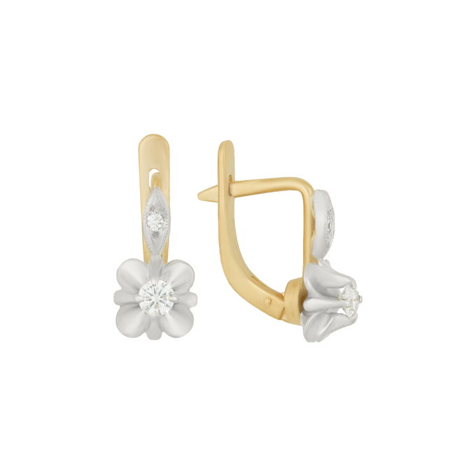 Серьги из золота 750 пробы c бриллиантами, Ц О007 0594 за 74900