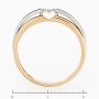 Кольцо из комбинированного золота 585 пробы c 1 бриллиантом Л52061155 фото 4