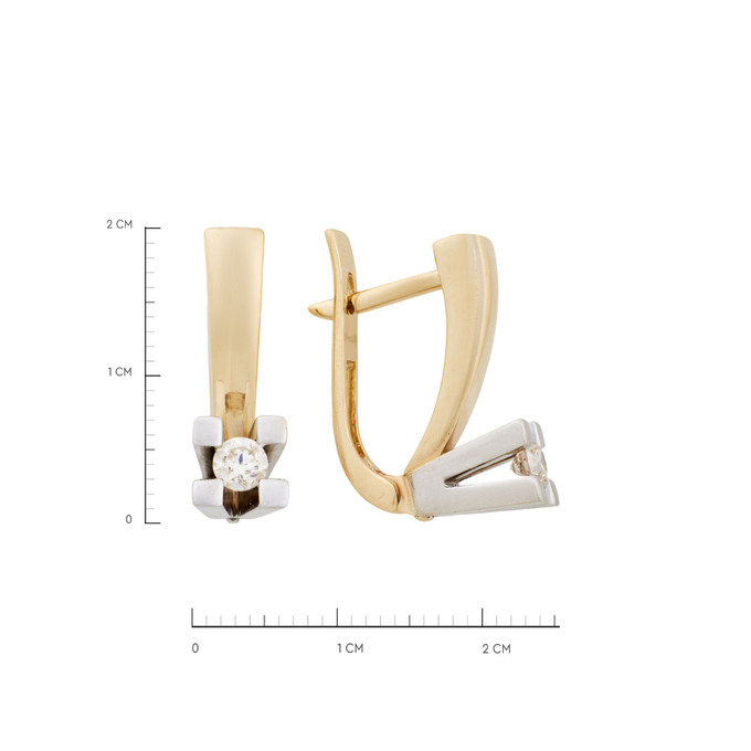 Серьги из золота 585 пробы с бриллиантами, Л 0515 6300 за 74300