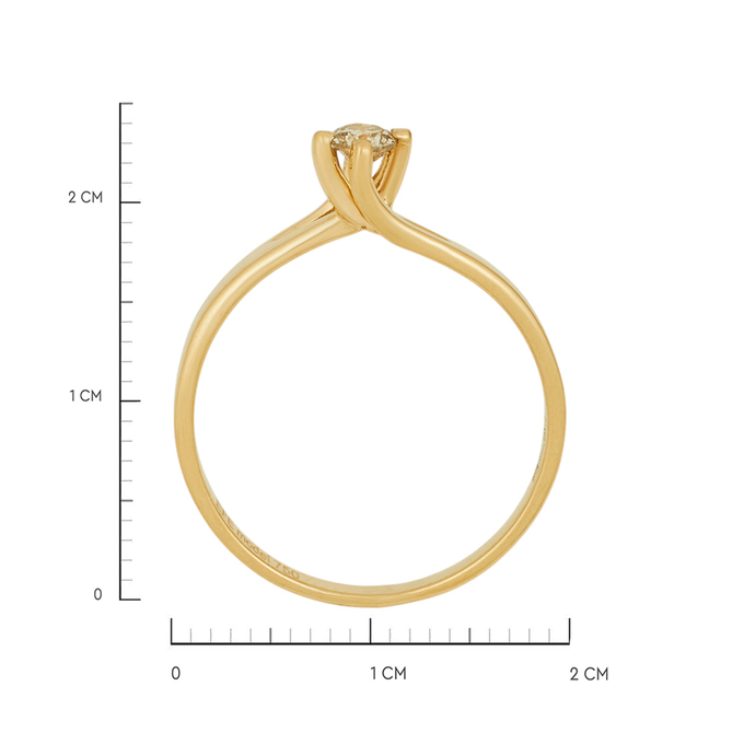 Кольцо из золота 750 пробы c бриллиантом