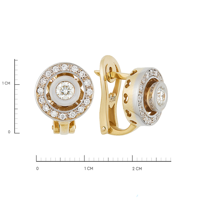 Серьги из золота 585 пробы c бриллиантами, К 0000 3272 за 185000