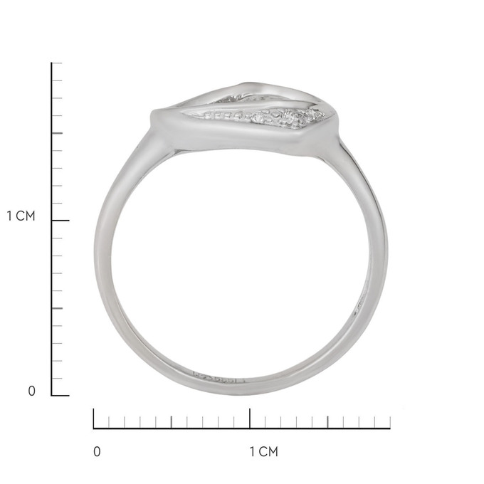 Кольцо из золота 585 пробы c бриллиантами