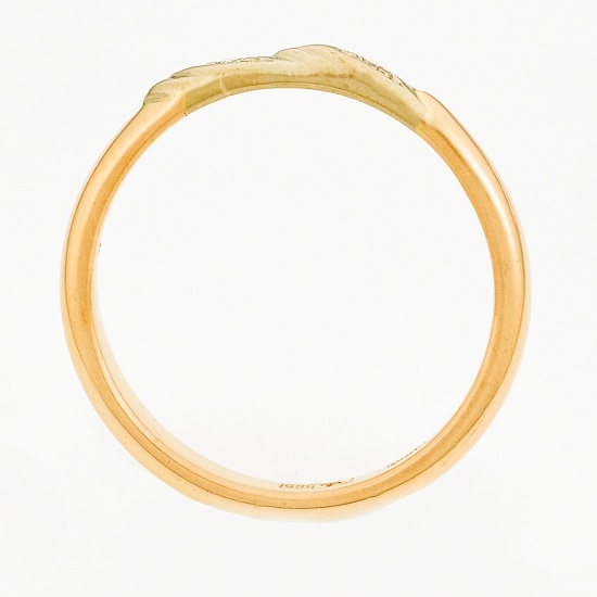 Кольцо из комбинированного золота 585 пробы c 2 бриллиантами, Л60018505 за 17700