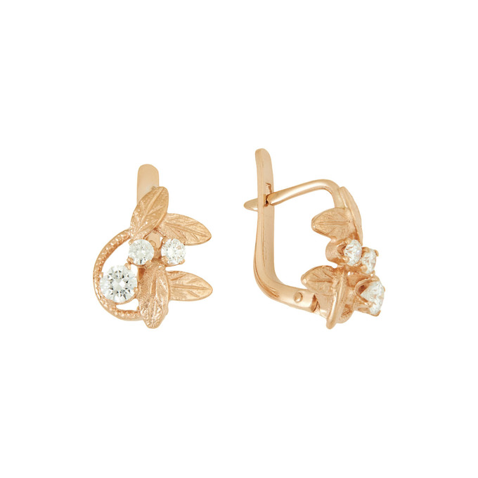Серьги из золота 585 пробы c бриллиантами, Ц О007 2640 за 135000