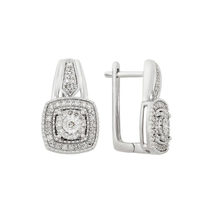 Серьги из золота 585 пробы c бриллиантами, Л 5404 8562 за 57000