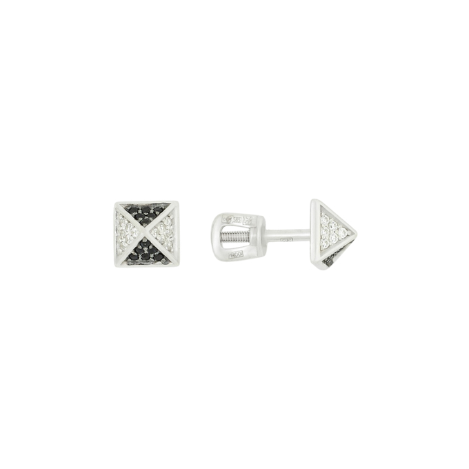 Серьги из золота 585 пробы с фианитами, Ц О007 4563 за 22000
