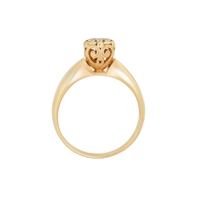 Кольцо из золота 585 пробы c бриллиантами