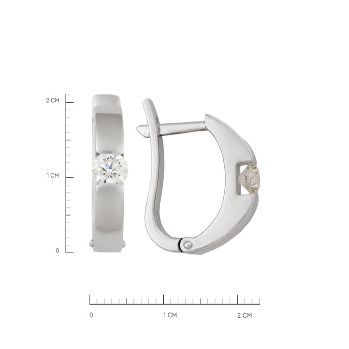 Серьги из золота 585 пробы с бриллиантами, Л 4508 4185 за 109000