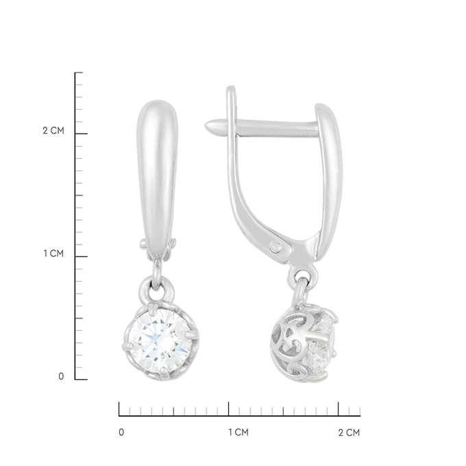 Серьги из золота 585 пробы c фианитами, К 0000 3024 за 30700