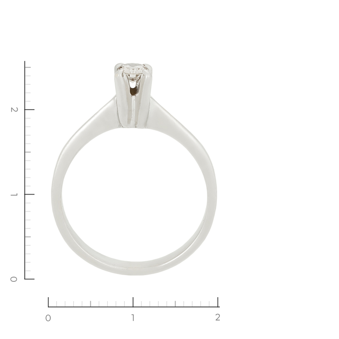 Кольцо из белого золота 750 пробы c 1 бриллиантом, Л 2912 2187 за 35340