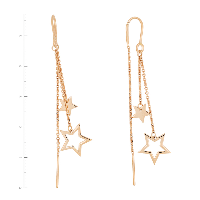 Серьги из красного золота 585 пробы