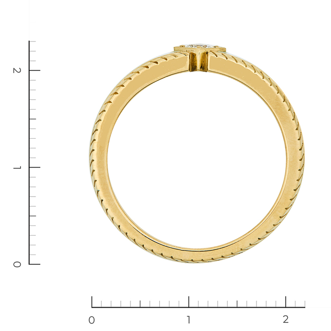 Кольцо из золота 750 пробы c 1 бриллиантом и эмалями, Л 2808 9554 за 95000