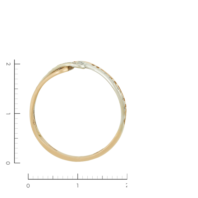 Кольцо из комбинированного золота 585 пробы