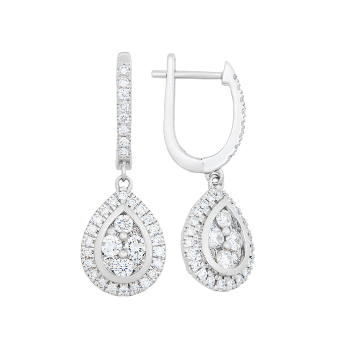 Серьги из золота 585 пробы c бриллиантами, К 0000 5121 за 80200