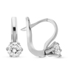 Серьги из золота 585 пробы c 2 бриллиантами