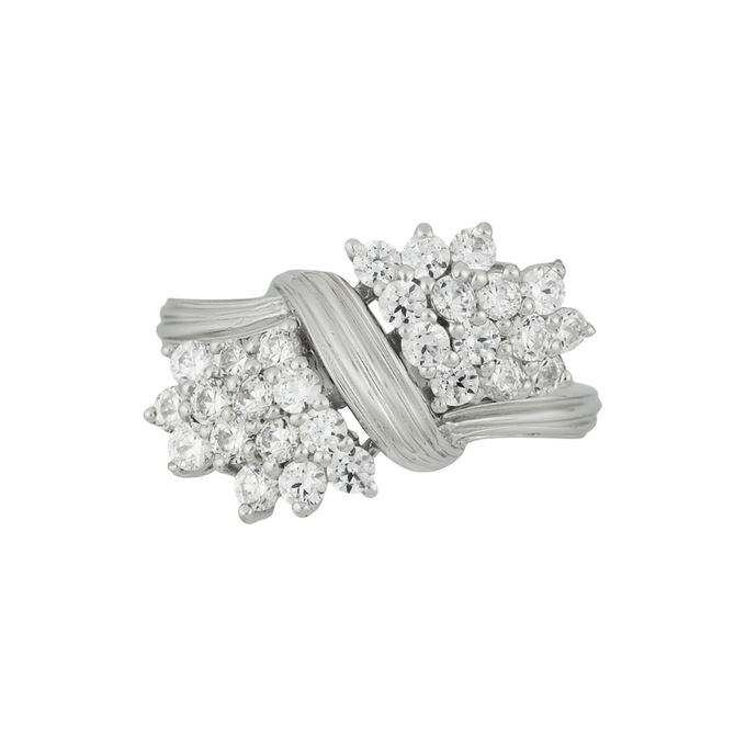 Кольцо из золота 585 пробы c фианитами