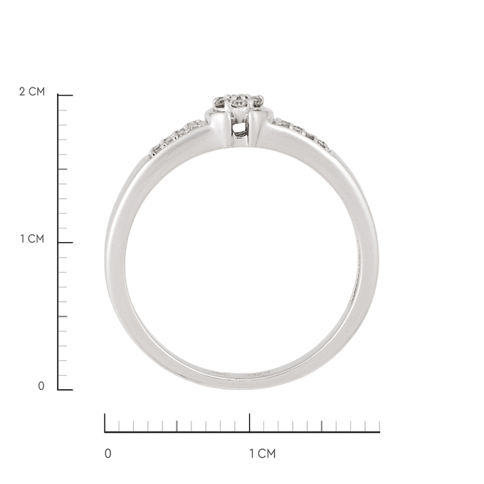 Кольцо из золота 585 пробы c бриллиантами, Л 4807 8570 за 27920