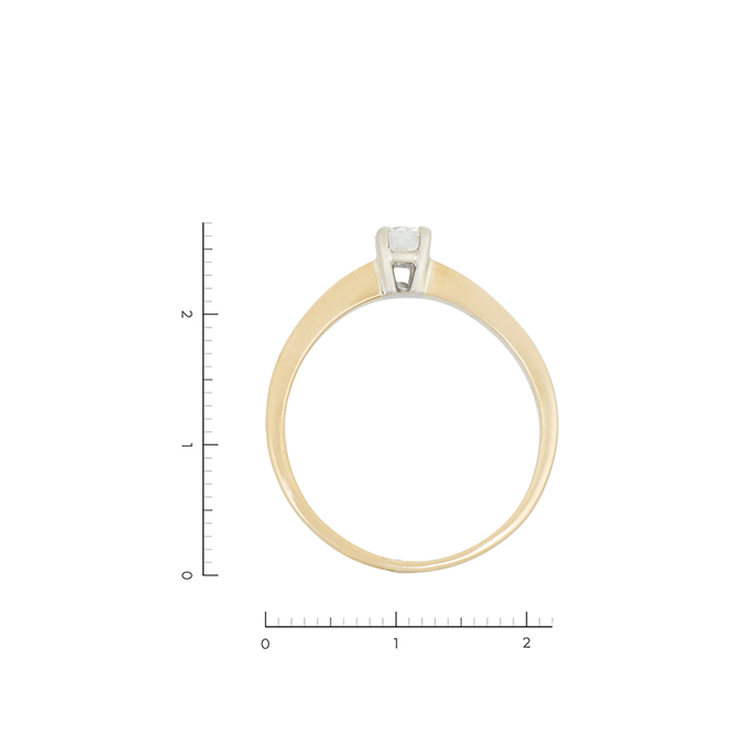 Кольцо из золота 750 пробы c 1 бриллиантом, Л 4709 6537 за 104300