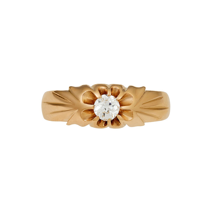 Кольцо из золота 583 пробы c бриллиантом, Л 4508 3923 за 85500