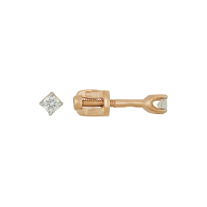 Серьги из золота 585 пробы c бриллиантами, Ц О007 1252 за 14800