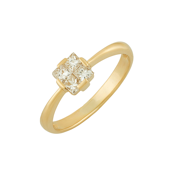 Кольцо из золота 585 пробы c бриллиантами, Л 4507 4863 за 36610