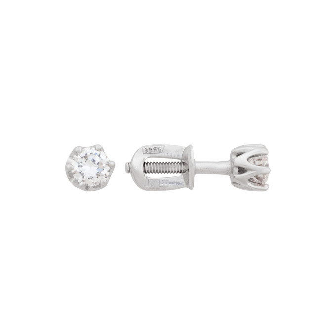 Серьги из золота 585 пробы с бриллиантами, Ц О007 4873 за 45000