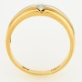 Кольцо из комбинированного золота 585 пробы c 1 бриллиантом Л51036095 фото 3