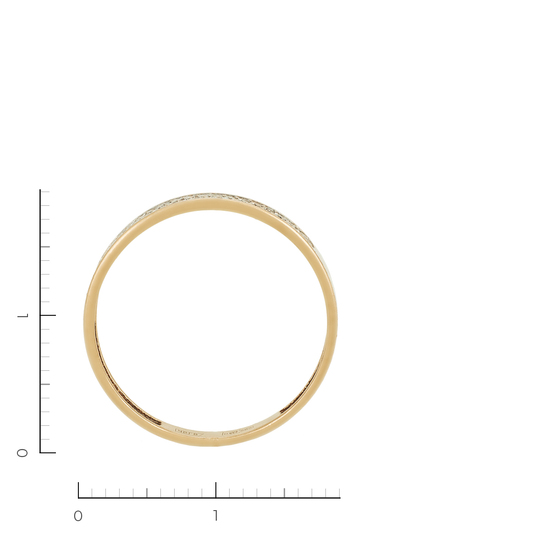 Кольцо из комбинированного золота 585 пробы c 53 бриллиантами, Л41056330 за 10140