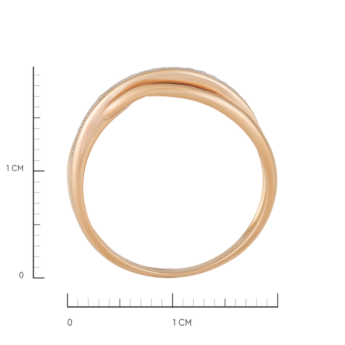 Кольцо из золота 585 пробы c бриллиантами, Л 6602 7859 за 33600