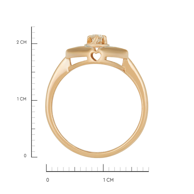 Кольцо из золота 585 пробы c бриллиантами, Л 2212 9842 за 38560