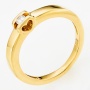 Кольцо из желтого золота 750 пробы c 1 бриллиантом Л54042560 фото 1