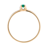 Кольцо из красного золота 585 пробы c 1 изумрудом