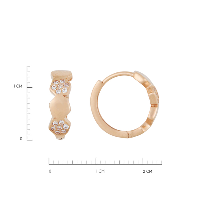 Серьги из золота 585 пробы c фианитами, Л 7502 1076 за 15920