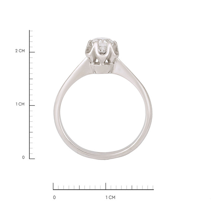 Кольцо из золота 750 пробы c бриллиантом