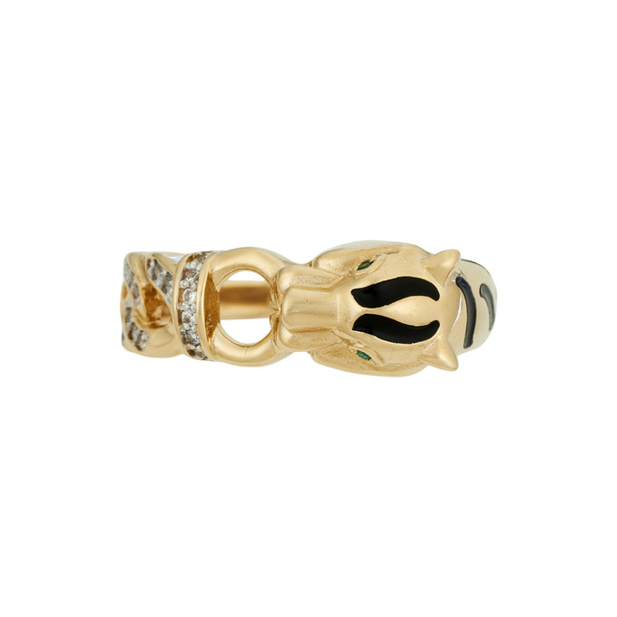 Кольцо из золота 585 пробы с фианитами и эмалью, Л 7303 1197 за 36800