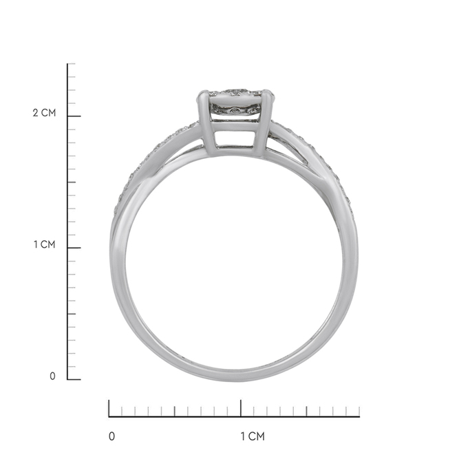 Кольцо из золота 585 пробы c бриллиантами, Л 2913 1676 за 27600