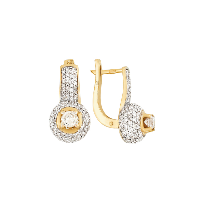 Серьги из золота 750 пробы с бриллиантами, Л 2315 8905 за 150000