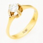 Кольцо из комбинированного золота 750 пробы c 1 бриллиантом Л12070027 фото 1