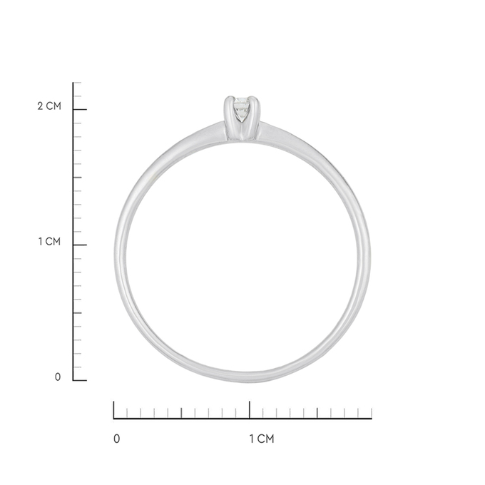 Кольцо из золота 585 пробы c бриллиантом, Л 3014 4045 за 13200