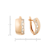 Серьги из красного золота 585 пробы c 34 фианитами