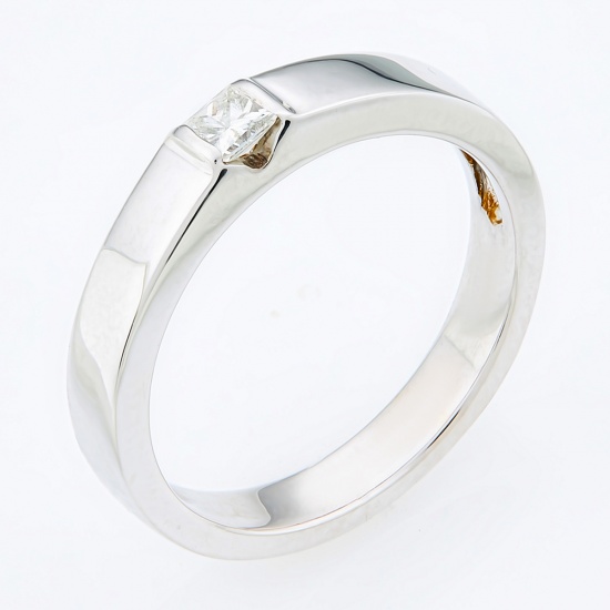 Кольцо из белого золота 585 пробы c 1 бриллиантом, Л06145337 за 18725