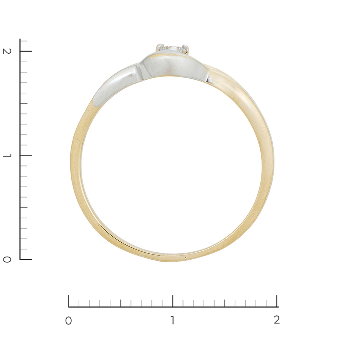 Кольцо из золота 585 пробы c 1 бриллиантом, Л 3506 4801 за 24720