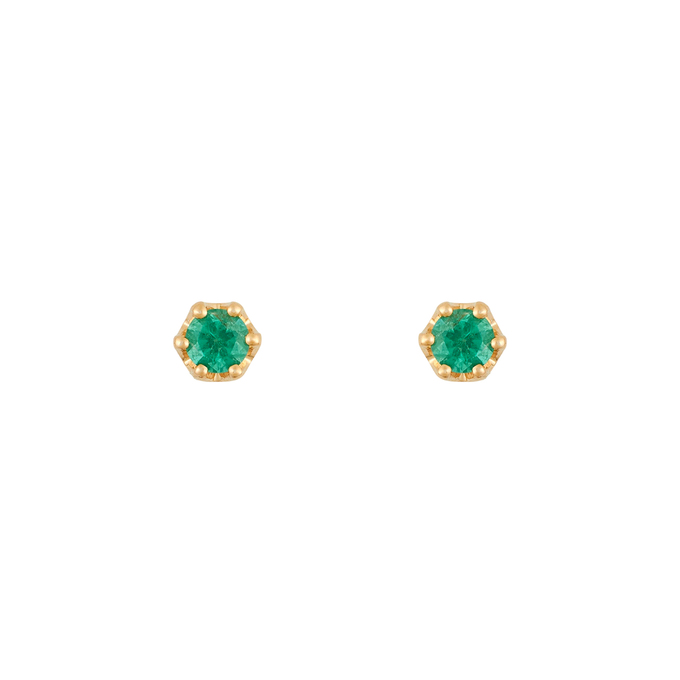 Серьги из золота 585 пробы с изумрудами, Л 6602 2506 за 19000