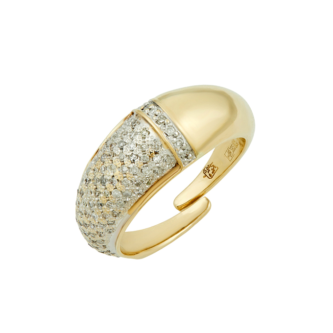 Кольцо из золота 585 пробы c бриллиантами